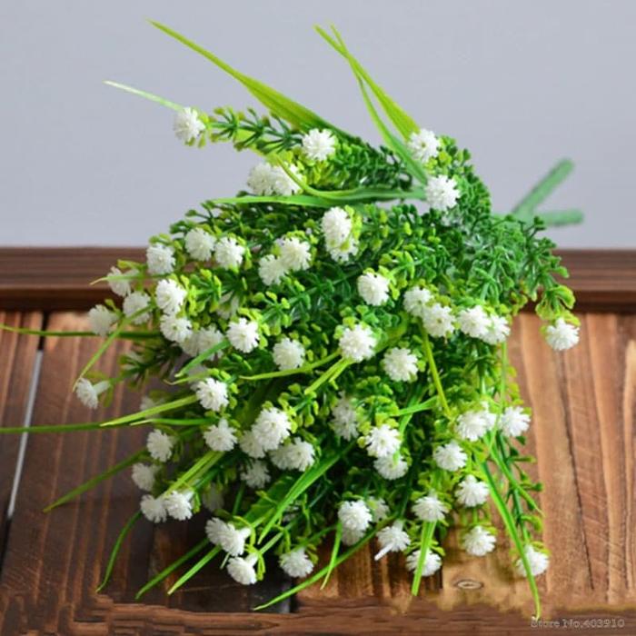 Gambar Buket Rumput Bunga Baby Breath - Tanaman Bunga Hias - Rumput Plastik - Putih dari Cotton Light Craft undefined Tokopedia