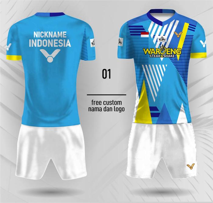 Gambar Set jersey dan celana badminton victor the daddies baju bulu tangkis - Biru Muda, XS dari ListonsCloth undefined Tokopedia