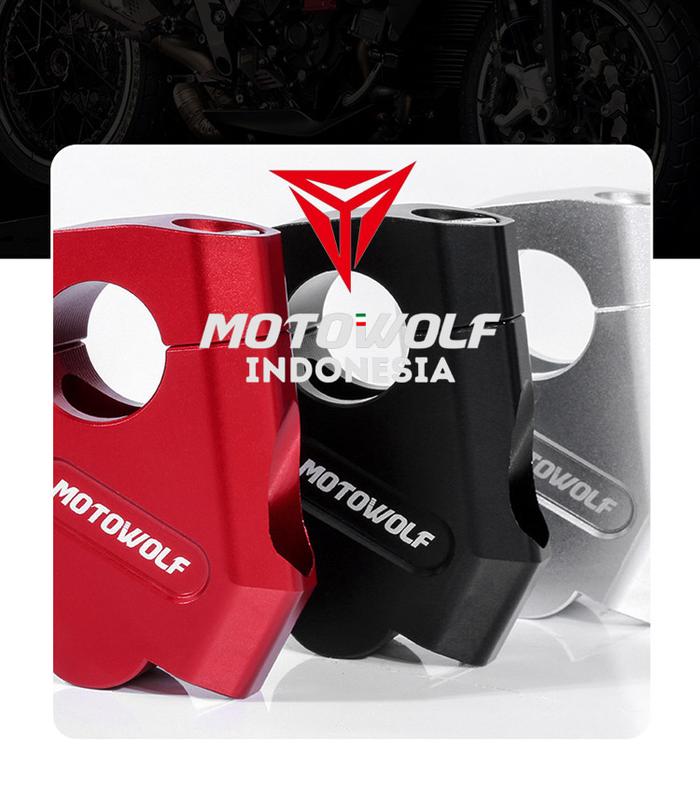 Gambar Raiser Stang Motor Motowolf Universal Cnc Almunium 3517 - 28mm, Hitam dari Motowolf Indonesia undefined Tokopedia