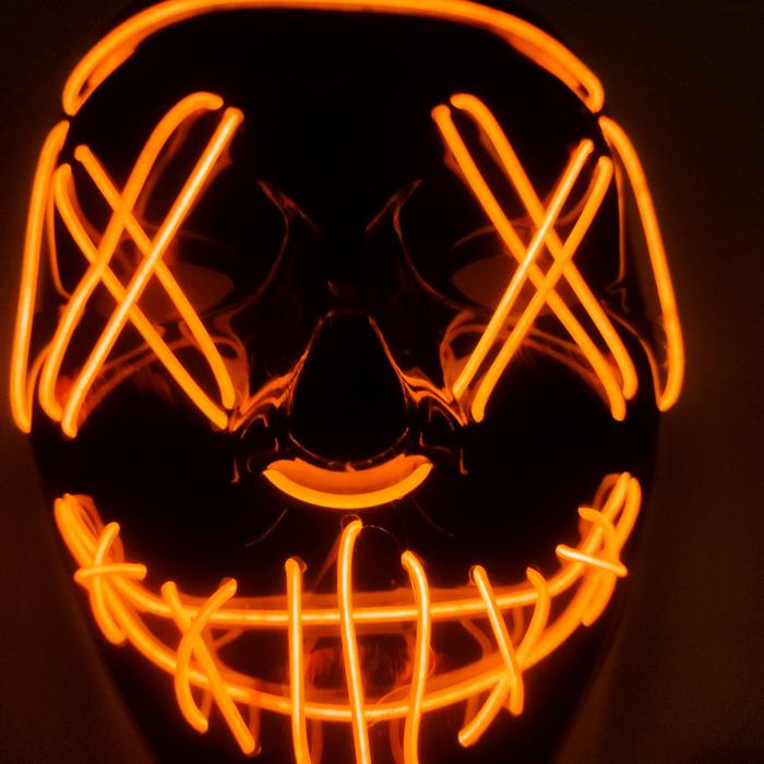 Gambar TOPENG LED THE PURGE HALLOWEEN MASK BERLAMPU, COCOK UNTUK ACARA ACARA - ORANGE dari 7thAvenue undefined Tokopedia