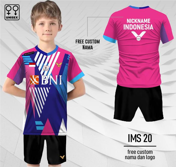 Gambar Set jersey celana badminton victor indonesia masters open anak - Merah Muda, 0 dari ListonsCloth undefined Tokopedia