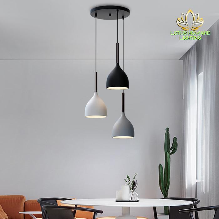 Gambar LAMPU GANTUNG MINIMALIS RUANG MAKAN / RUANG TAMU / CAFE TYPE 5587 - BASE BULAT dari LOTUS HOWARD LIGHTING undefined Tokopedia