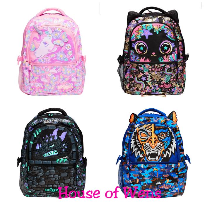 SMIGGLE HEY THERE BACKPACK ORIGINAL TAS SEKOLAH SMIGGLE Merah Muda - Main Image