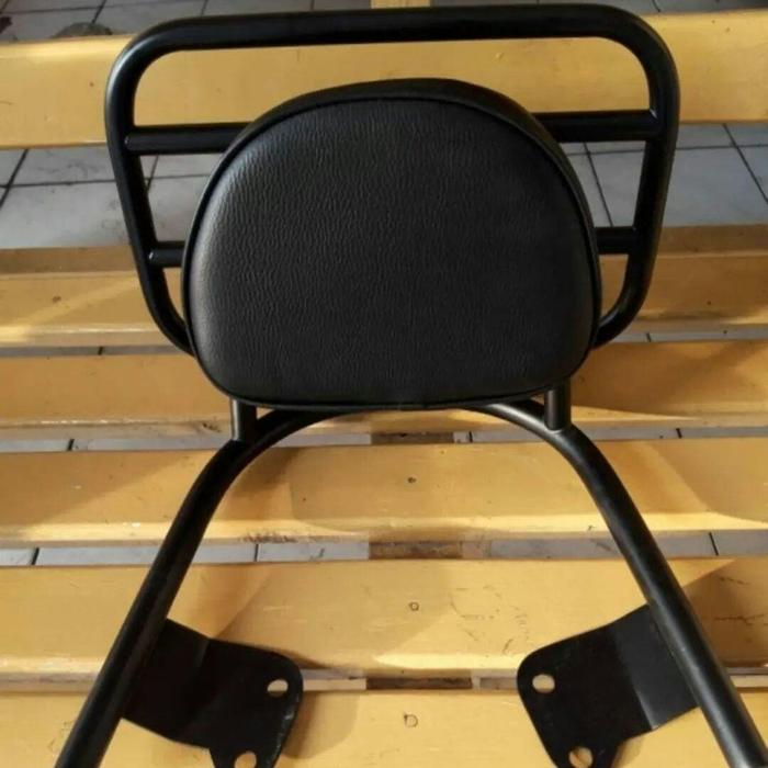 Gambar back rack yamaha fazzio sandaran belakan plus tas . aksesoris fazio - hitam hitam dari NsJF Scooter shoop undefined Tokopedia