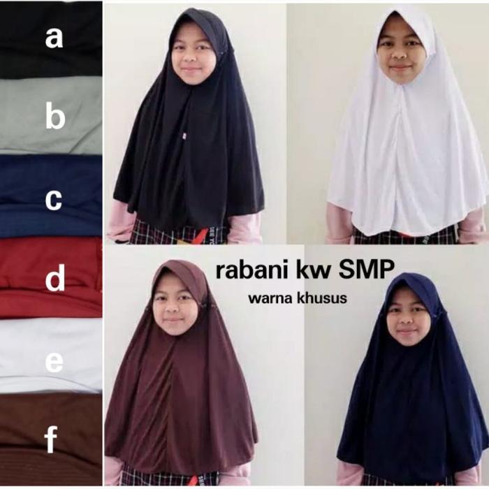 Gambar Hijab Anak Sekolah Hijab Rabbani KW Premium - Abu-abu, M dari JBX HELM undefined Tokopedia