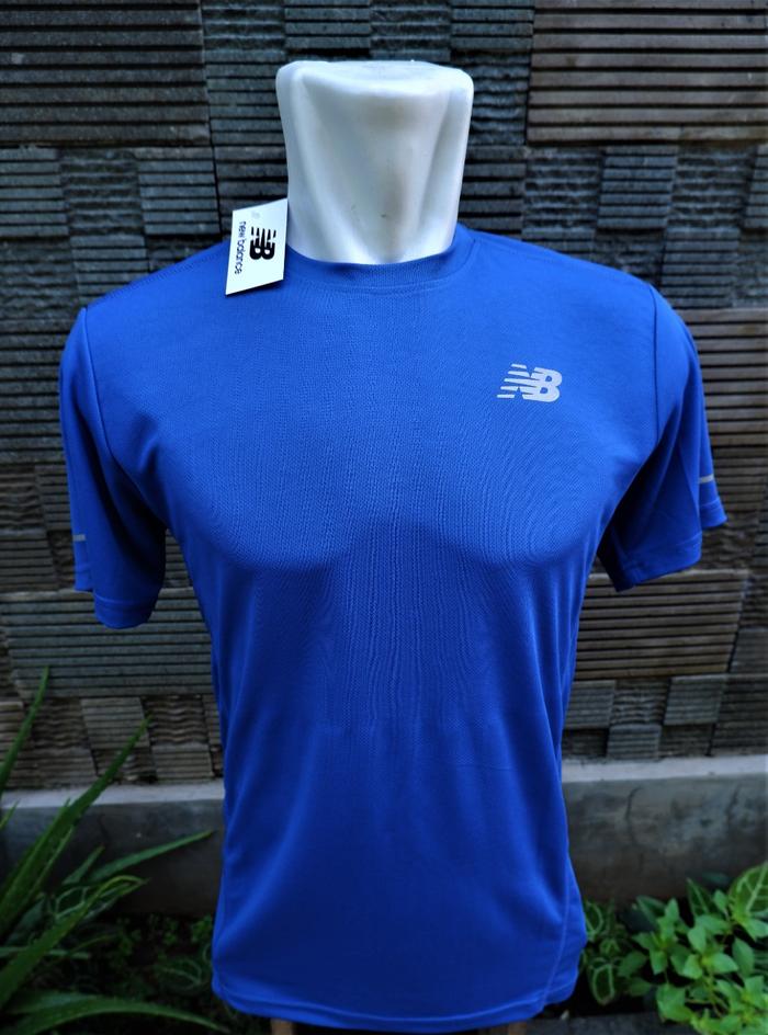 Gambar KAOS JUMBO NB RUNNING DRYFIT TENNIS ATLETIK GYM OLAHRAGA JERSEY - Biru, 4XL dari atasportyk undefined Tokopedia