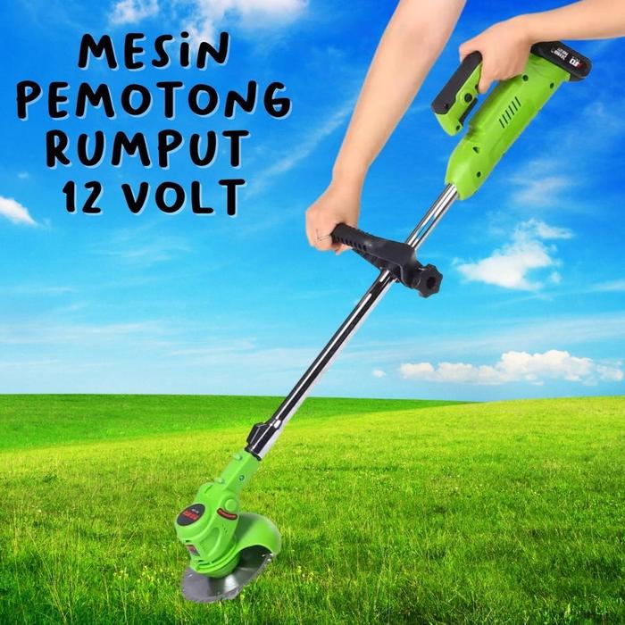 Gambar READY Mesin Potong Rumput Portabel Tanpa Kabel Alat Potong 12V dari majualan undefined Tokopedia