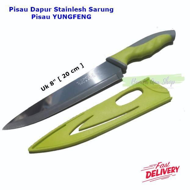 Gambar Pisau Dapur + Sarung Pisau sayur Stainles steel Pisau Chef besar - Besar dari Bunda Ana Shop undefined Tokopedia