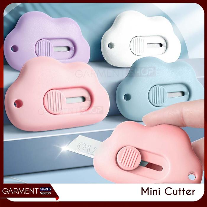 Gambar Cutter Mini Lucu Model Awan Pembuka Paket Estetik Pisau Silet Portable - RANDOM dari GarmentMarts undefined Tokopedia