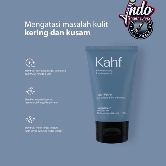 Gambar KAHF SABUN CUCI MUKA PRIA / ANTI JERAWAT / KULIT KERING - Biru dari Hair Liquid Store undefined 5 Tokopedia