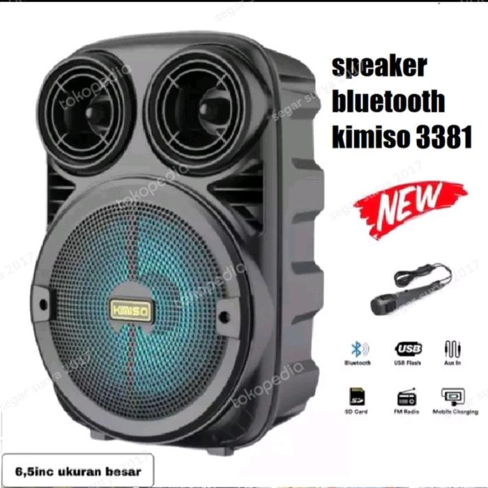 Gambar [COD] SPEAKER BLUETOOTH KARAOKE KIMISO 3381 FREE MIC - XTM dari ShoppingMurahAcc undefined Tokopedia