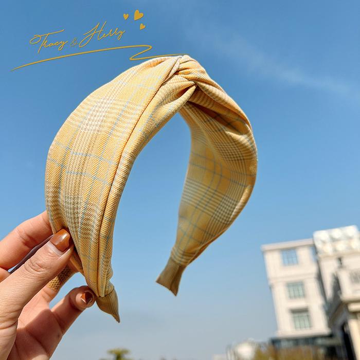 Gambar Bando wanita Bando Remaja Bando Korea besar kain lebar Premium Import - 1-Kuning dari she style shop undefined Tokopedia