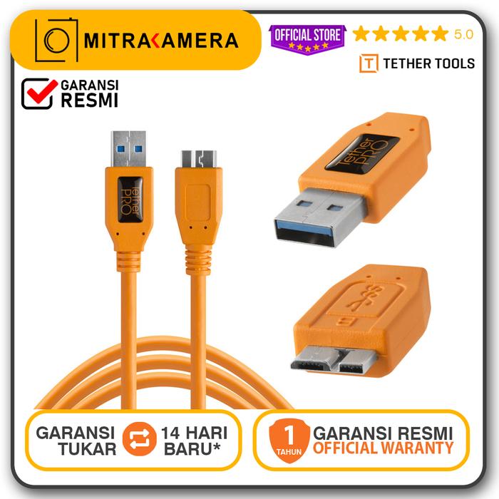 Gambar Tether Tools TetherPro USB 3.0 to Micro-B - STANDAR dari Mitrakamera undefined Tokopedia