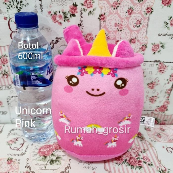 Gambar Boneka Boba Bubble Milk Tea Brown Sugar Ukuran Kecil - UNC PINK KECIL dari My Online Shops undefined Tokopedia