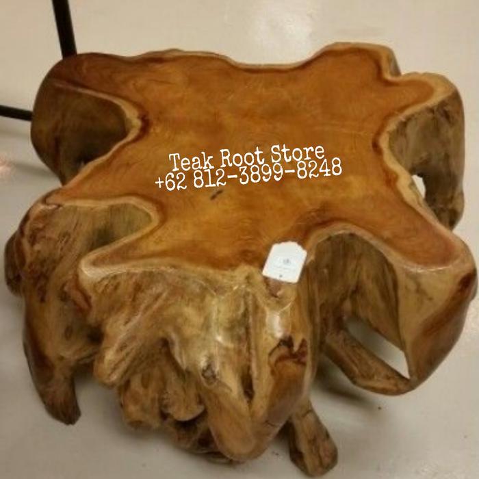 Gambar Meja Tamu Natural Akar Kayu Jati Utuh dari Teak Root Store undefined Tokopedia