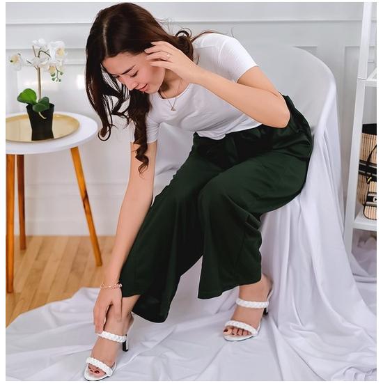 Gambar CELANA KULOT WANITA + CELANA PANJANG WANITA + CELANA WANITA + Loose - Hijau dari jokobowo indonesia undefined Tokopedia