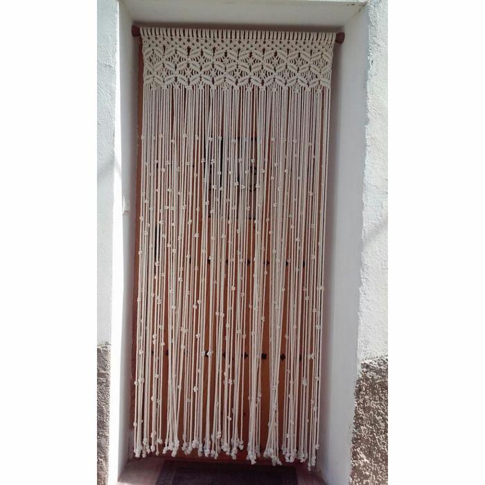 Gambar Gorden / Tirai Makrame | Macrame curtain 011 - 100x200cm dari Macrame Things undefined Tokopedia
