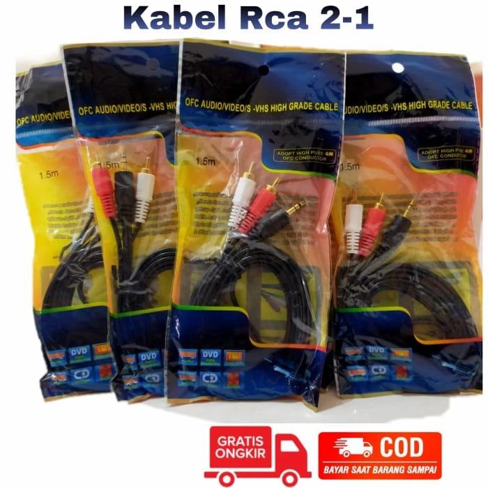 Jual KABEL RCA 2IN1 KABEL RCA 2_1 KABEL AUDIO 2IN KABEL