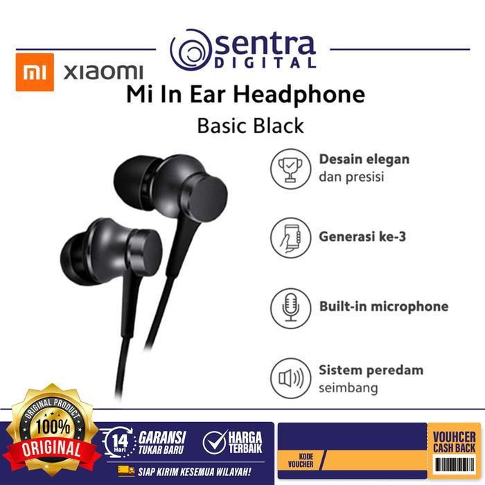 Gambar XIaomi Mi In Ear Headphone Basic - Hitam dari Sentra Digital undefined Tokopedia