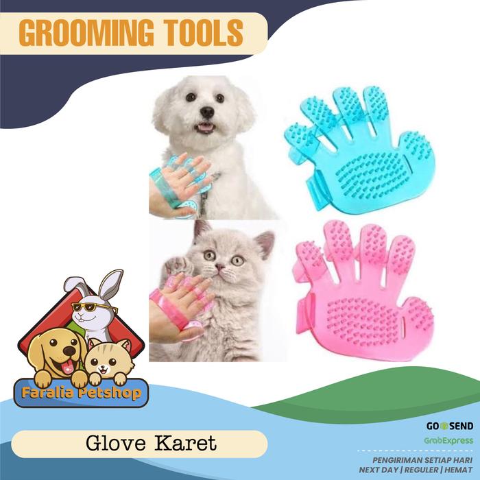 Jual Pet Brush Deshedding Glove Sarung Tangan Grooming Kucing