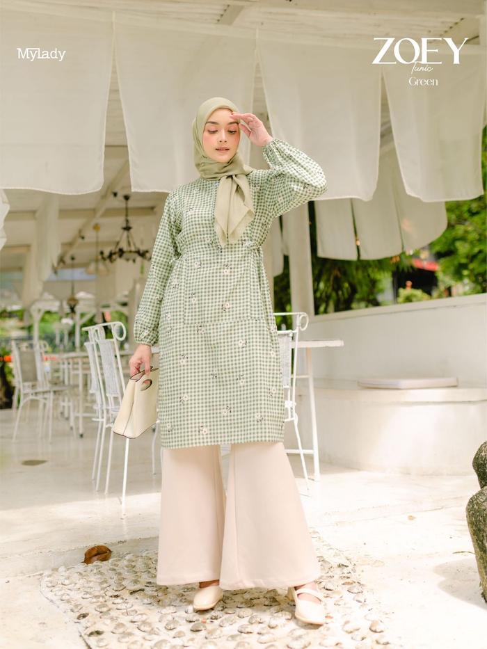 Gambar Zoey Tunik By MY LADY Original - Hijau, M dari cicici2 undefined Tokopedia