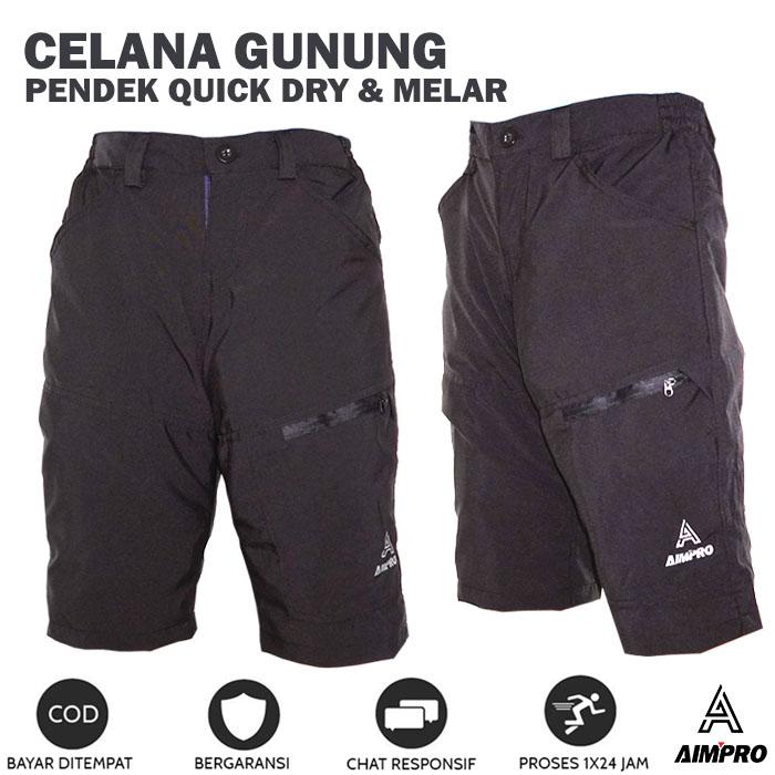 Gambar CELANA GUNUNG OUTDOOR HIKING SEPEDA QUICKDRY AIMPRO - PENDEK HITAM, XXL dari AIMPRO INDONESIA undefined Tokopedia