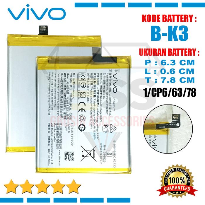 Gambar Baterai Batre Original VIVO S1 PRO - Vivo 1920 Kode Battery B-K3 - BK3 dari Jess grosir accessories undefined Tokopedia