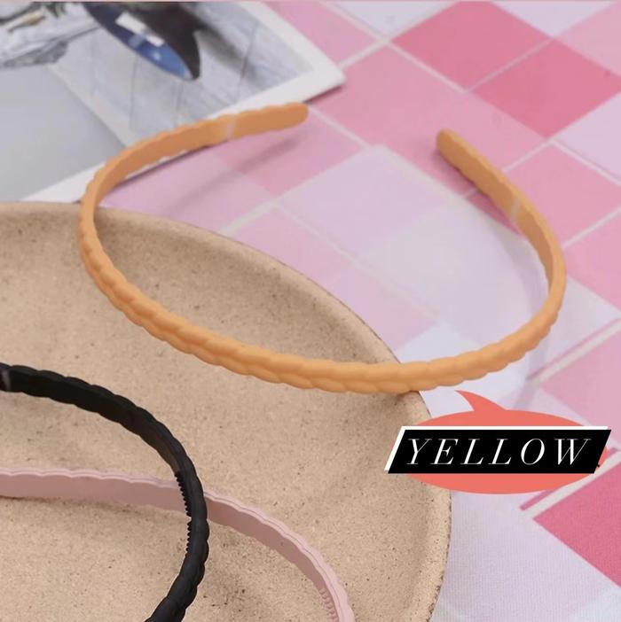 Gambar BANDO KOREA / BANDO KEPANG / BANDO WARNA DOFF / BANDO KEKINIAN - YELLOW, 1,3 CM dari Golden Join undefined Tokopedia