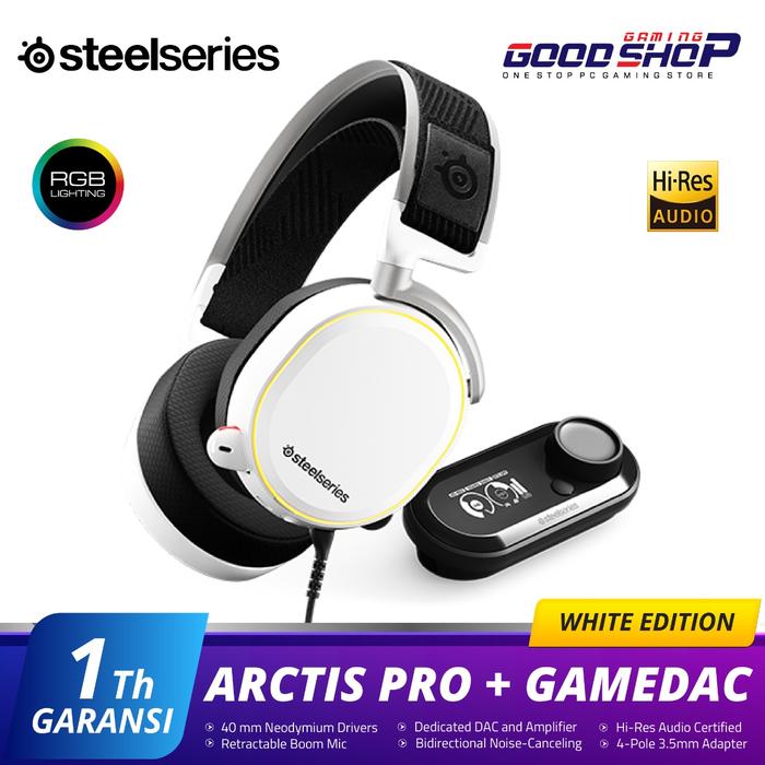 STEELSERIES ARCTIS PRO + GAMEDAC 白 SteelSeries Arctis Pro+Game