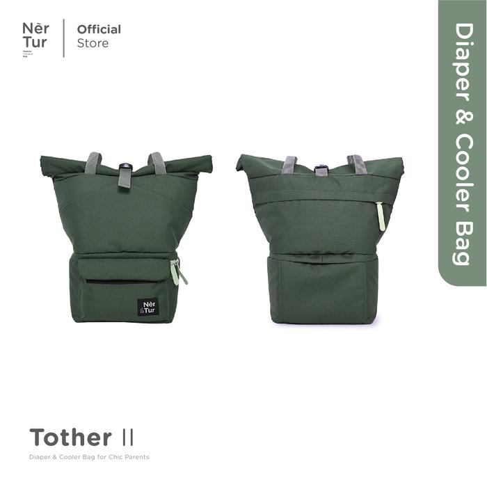 Gambar NERTUR Tas Perlengkapan Bayi / Baby Diaper & Cooler Bag Tother II Bag - Army Green dari nerturgoods undefined Tokopedia