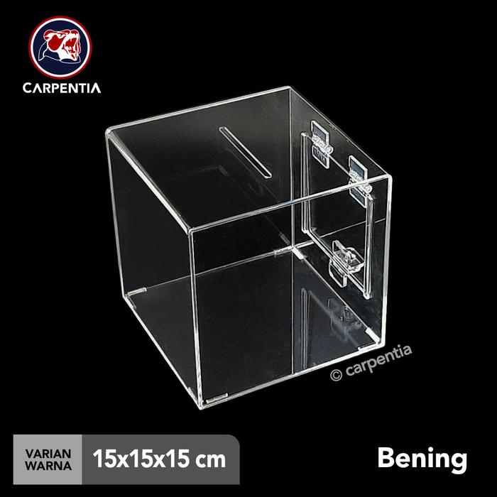 Gambar Carpentia | Kotak Saran Akrilik Minimalis - Kotak Amal Tips - 15x15x15 cm - Tipe C - Bening dari Carpentia Indonesia undefined Tokopedia