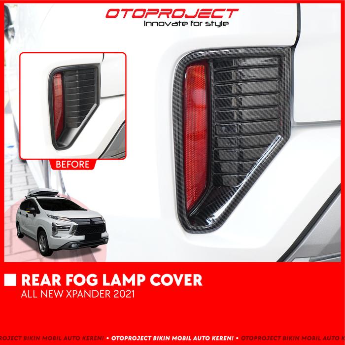 Gambar Otoproject - Rear Fog Lamp Cover A.N Xpander 2021 Carbon | Cover Lampu Belakang Xpander 2021 - CHROME dari Otoproject undefined Tokopedia