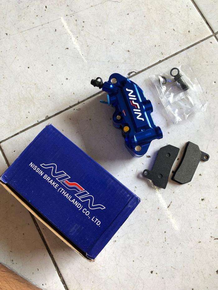 Gambar Kaliper Depan Model Nissin pnp All Motor Warna Biru dari Podo Joyo custom undefined Tokopedia