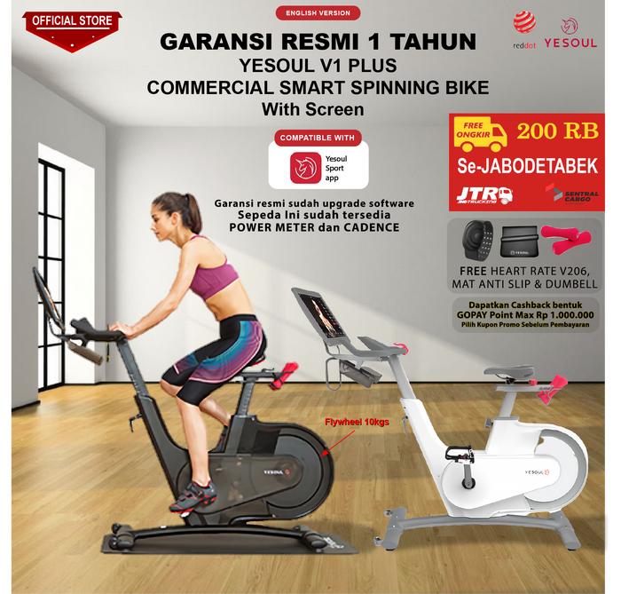 Gambar Yesoul V1 PLUS COMMERCIAL Smart Spinning Bike With Screen - Hitam dari Yesoul Indonesia undefined Tokopedia