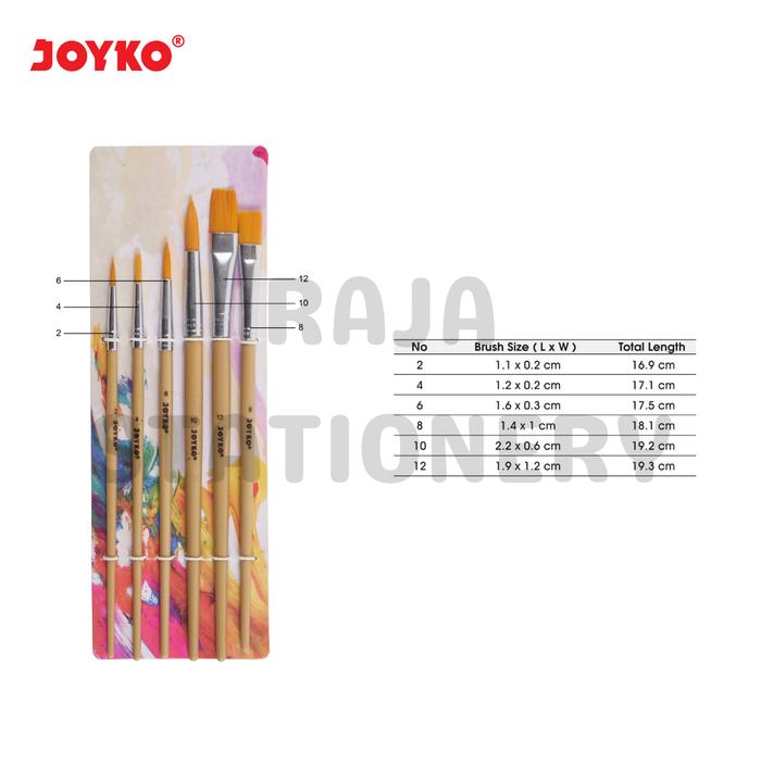 Gambar Joyko Brush Set Acrylic / Set Kuas Lukis Cat Akrilik Air Poster BR - BR-5 dari Raja Stationery undefined Tokopedia