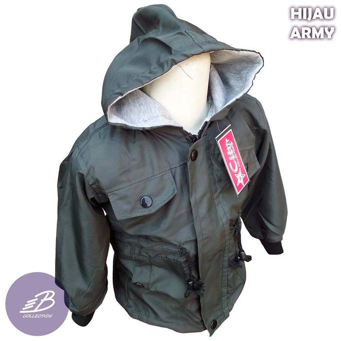 Gambar Jaket Parka Loreng Anak Bolak-Balik Parasut Despo Fleece Uk. Tanggung - Hijau, Ukuran TB dari BOOSTER COLLECTION undefined Tokopedia