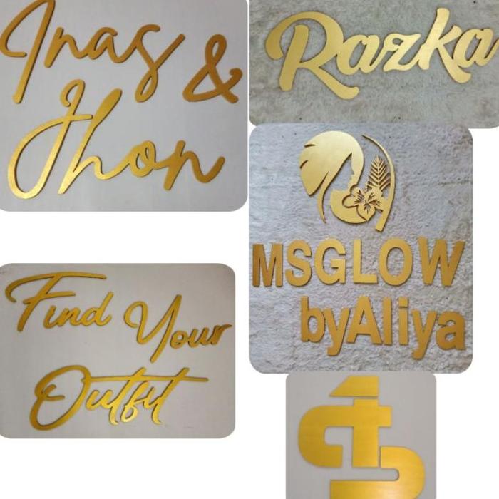 Gambar custom tulisan kayu - huruf kayu - huruf kayu timbul - dekorasi rumah - Gold, 20cm dari syely undefined Tokopedia