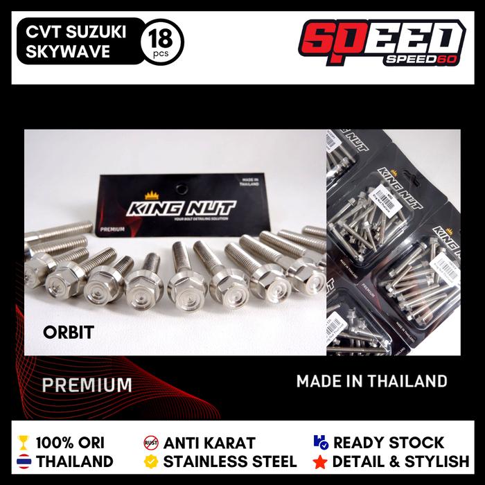 Gambar Probolt Baut CVT Skywave Premium Stainless King Nut Thailand - ORBIT dari Speed60 undefined Tokopedia