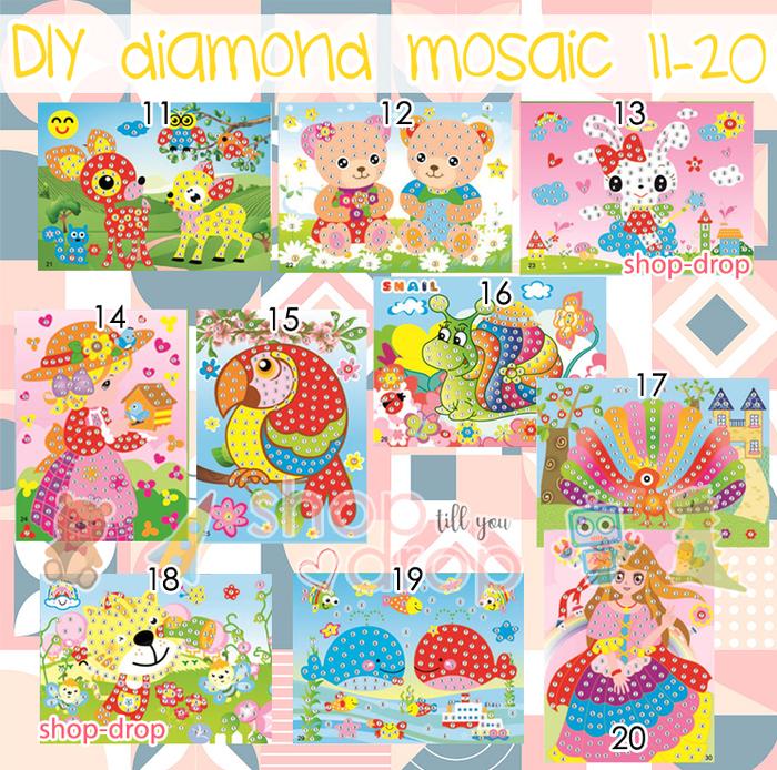 Gambar Montessori-Mainan edukasi anak - DIY mosaic sticker -Diamond mosaic #2 - 14. Girl Bird dari ShopDrop88 undefined Tokopedia