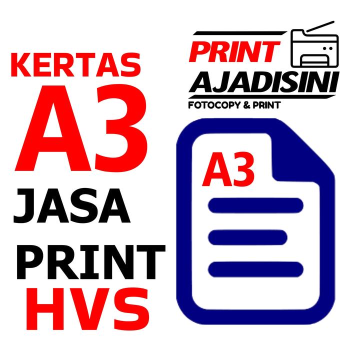 Gambar Jasa Print Kertas A3 HVS - Tinta Hitam B/W, 1 Sisi dari printaja undefined Tokopedia