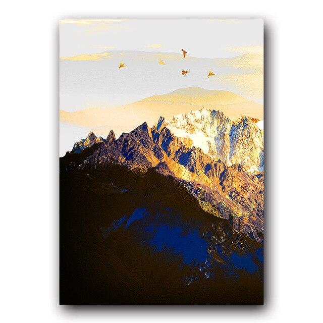 Gambar hiasan dinding wall art golden mountain hiasan dinding ruangan unik - A, 20x30 dari Dapur Cantik Official-2 undefined Tokopedia