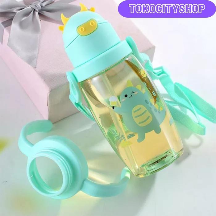 Gambar Botol Minum Anak Lighting Motif / Karakter Sapi Lampu 2In1 550ml B889 - Hijau dari Tokocityshop undefined Tokopedia