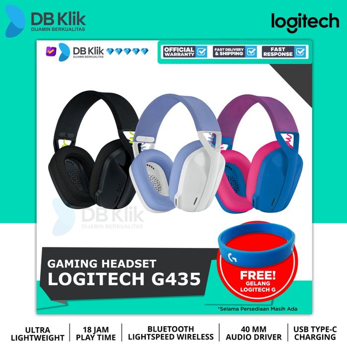 Headset Gaming Logitech G435 Lightspeed Wireless - Logitech G435