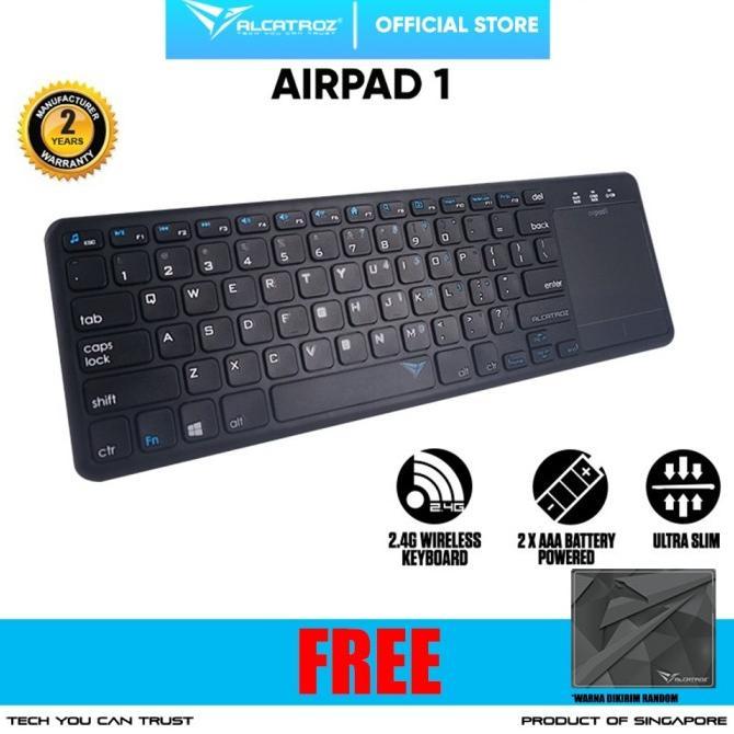 Gambar ALCATROZ KEYBOARD WIRELESS AIRPAD 1 - GARANSI 2 TAHUN MURAH - Hitam dari Alfian HR undefined Tokopedia