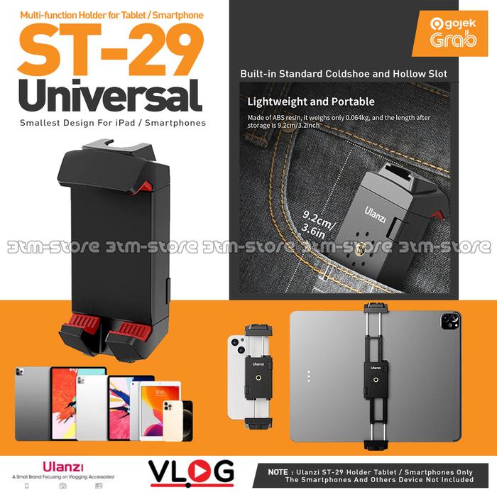 Gambar ULANZI ST-29 Holder Smartphone HP & Tablet Rotate 360 Cold Shoe Vlog dari 3TM Store undefined Tokopedia