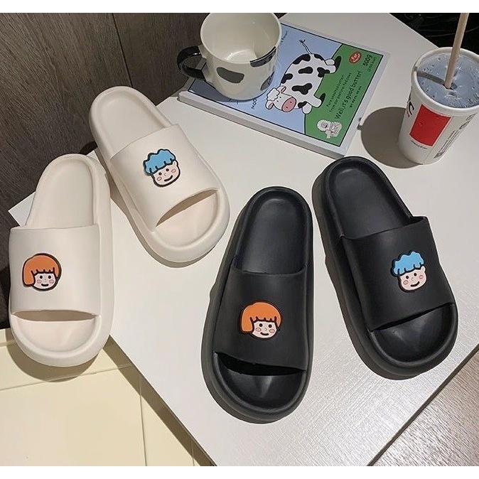 Gambar Sandal Couple Pasangan Kekinian Women Slippers Empuk Antislip Lucu - Putih, 40-41 dari Nocturnal ID 18 undefined Tokopedia