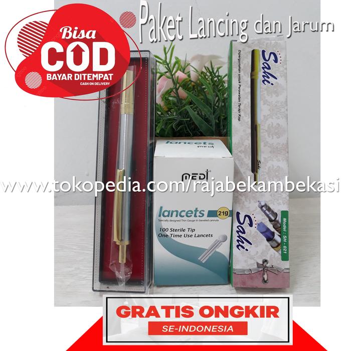 Gambar Paket Pena Bekam Stainles Sahi Plus Jarum Medilance isi 100 dari Raja Bekam Bekasi undefined Tokopedia
