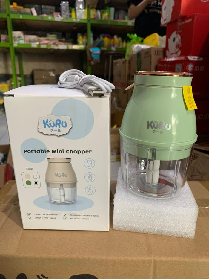 Gambar KURU FC2001 Electric Baby Food Chopper - Blender Makanan Bayi Mpasi - Hijau dari Hazelcare undefined Tokopedia