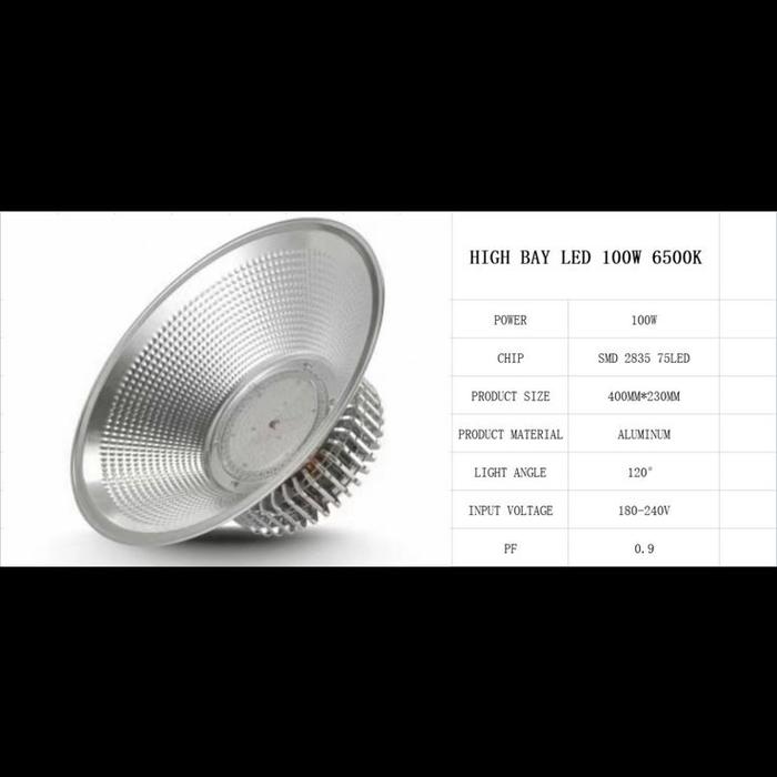 Gambar Lampu led highbay 100w 100 w led gantung gudang pabrik 100w COB - SMD 100 WATT dari PROLED ELECTRIC undefined Tokopedia