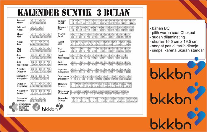 Gambar Kalender KB 3 bulan termurah(laminating) - Putih dari AR MULTIMEDIA undefined Tokopedia